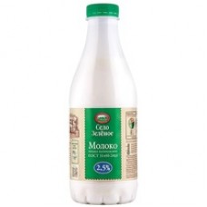 Молоко пастеризованное Село Зеленое 930гр 2.5%