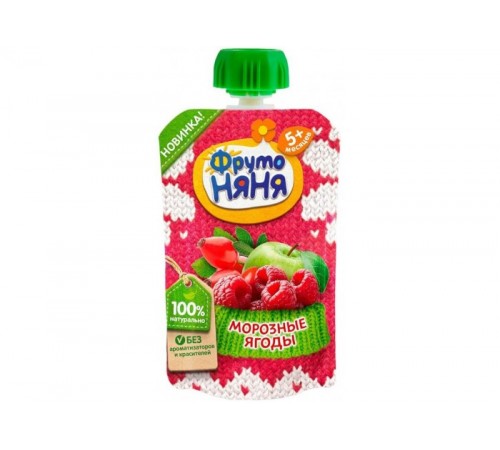 ДП ФрутоНяня Пюре яблоко малина шиповник 90 гр д/п
