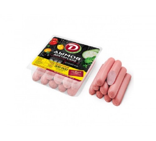 Сосиски докторские 0,464кг г/с Дымов
