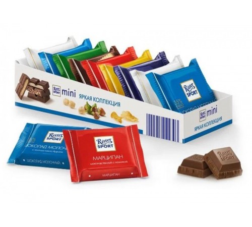 Шоколад Яркая коллекция 7 вкусов Риттер спорт 84шт