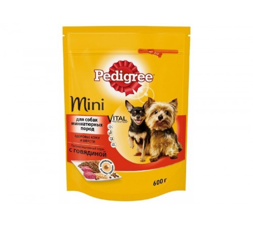 Корм сухой для собак мелких пород Pedigree 600гр