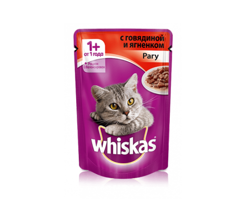 Корм для кошек Вискас с говядиной и ягненком 85 гр