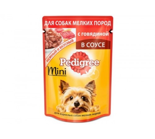 Корм для мелких собак Педигри говядина в соусе 85 гр