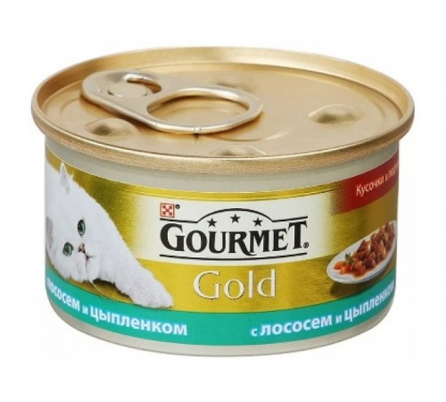 Коpм для кошек Гуpмэ лос/цып 85г