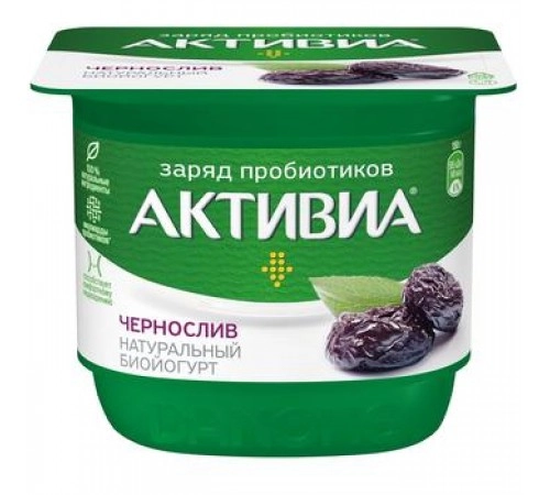 Творожок со вкусом чернослива Активия 150г Творожок со вкусом чернослива Активия 150г