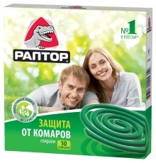 Спирали от комаров Раптор 10 шт