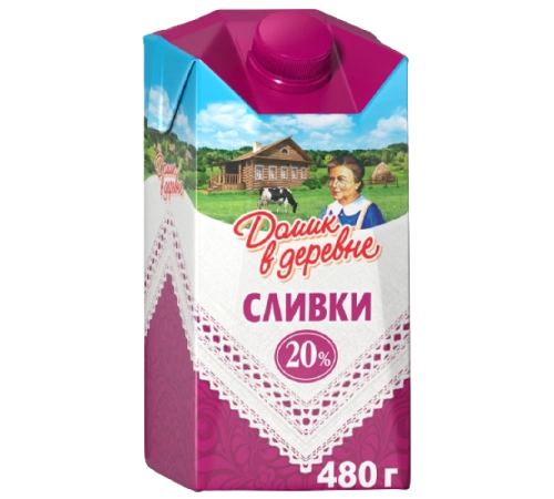 Сливки Домик в деревне 480гр 20%