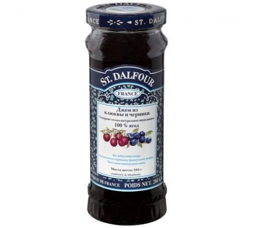 Джем клюква и черника St.Dalfour 284г