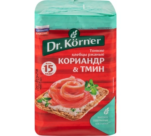 Хлебцы Кориандр и тмин Dr.Korner 100 гр