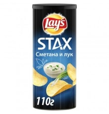 Чипсы картофельные Сметана-лук Лейс STAXX 110г