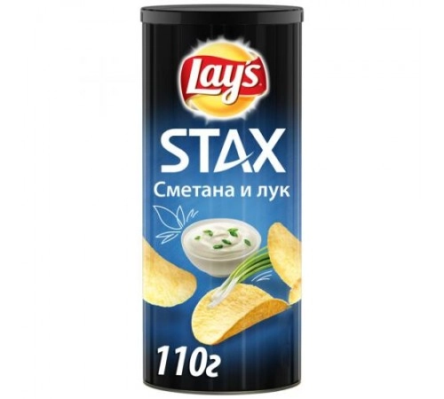 Чипсы картофельные Сметана-лук Лейс STAXX 110г Чипсы картофельные Сметана-лук Лейс STAXX 110г