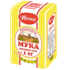Мука пшеничная высшего сорта Увелка 1кг
