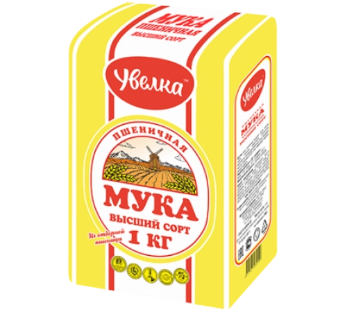 Мука пшеничная высшего сорта Увелка 1кг Мука пшеничная высшего сорта Увелка 1кг