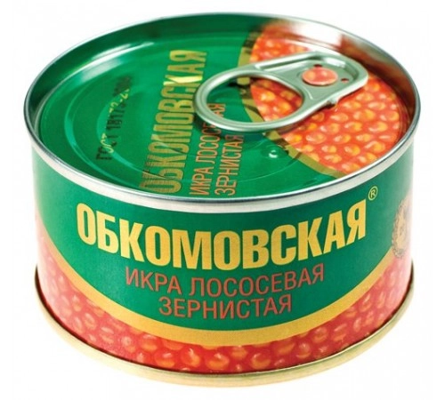 Икра лососевая ж/б Обкомовская 140г Икра лососевая ж/б Обкомовская 140г
