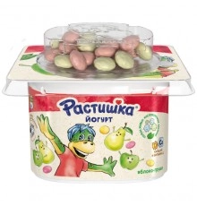 Йогурт Яблоко-Груша с печеньем  РАСТИШКА 118гр 3,0%