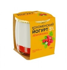 Йогурт Земляника Коломенский 170гр 5%