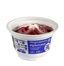 Мороженое сливочное с черникой Ирбитское 100г