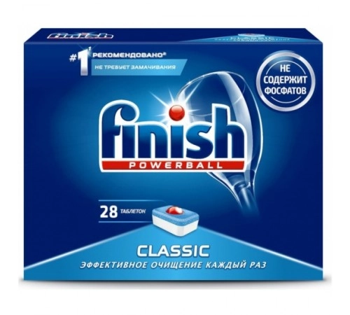 Таблетки для мытья посуды в ПМ FINISH 28 шт Таблетки для мытья посуды в ПМ FINISH 28 шт
