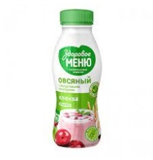 Йогурт овсяный с клюквой Здоровое меню 250гр