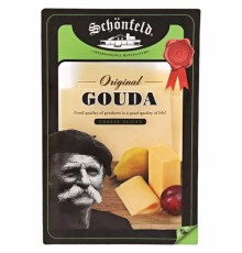 Сыр Гауда нарезка Schonfeld 125 г 45%