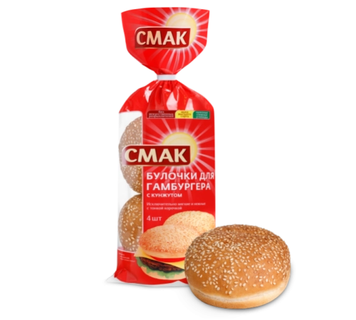 Булочка для гамбургера СМАК 240гр Булочка для гамбургера СМАК 240гр