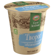 Творог обезжиренный  Село Зеленое 220 гр