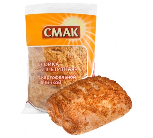 Слойка Аппетитная с картофелем СМАК 100 гр Слойка Аппетитная с картофелем СМАК 100 гр