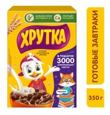 Готовый завтрак шоколадный Хрутка 350гр