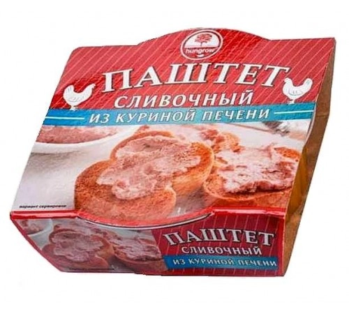 Паштет сливочный из куриной печени Хангроу 90 г Паштет сливочный из куриной печени Хангроу 90 г