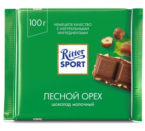 Шоколад молочный Лесной орех Риттер спорт 100г Шоколад молочный Лесной орех Риттер спорт 100г