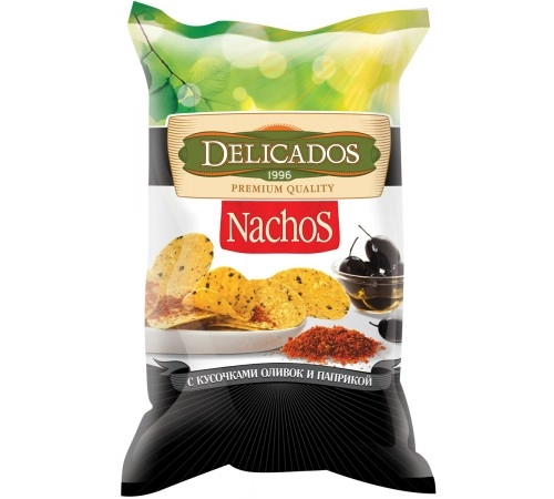 Чипсы кукурузные с оливкой и паприкой Начос 150 гр