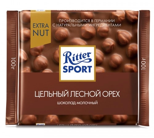 Шоколад молочный Цельный лесной орех Риттер Спорт 100г Шоколад молочный Цельный лесной орех Риттер Спорт 100г