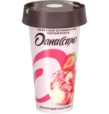 Коктейль йогуртный Клубничное мороженое Даниссимо 190гр