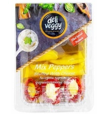 Перчики фаршированные сыром ассорти Deli Veggy 220гр