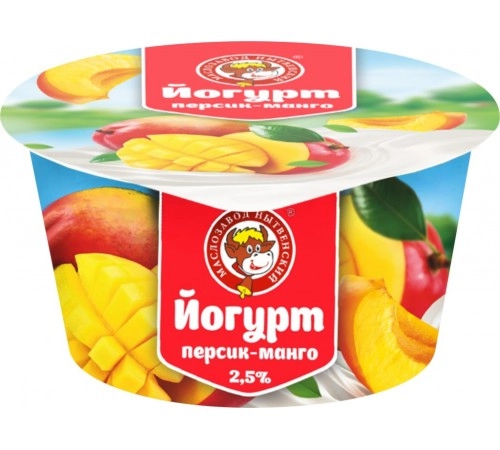Йогурт Персик манго Нытва 120гр 2,5%