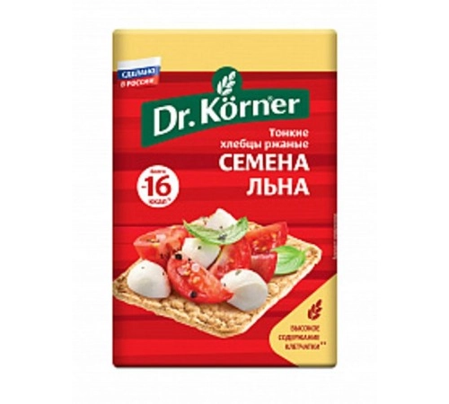 Хлебцы ржаные с семенами льна Dr.Korner 100 гр