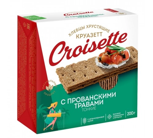 Хлебцы ржано-пшеничные с травами Croisette 200гр