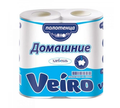 Полотенца бумажные Домашние 2-х слойные Veiro 2шт Полотенца бумажные Домашние 2-х слойные Veiro 2шт