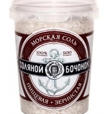 Соль морская зернистая Соляной бочонок 500 гр