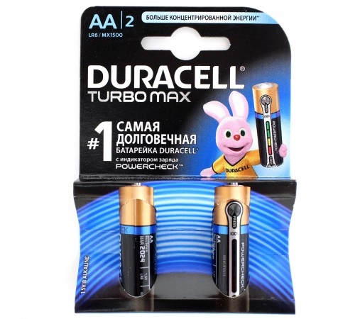 Батарейки Турбо макс АА Duracell 2 шт Батарейки Турбо макс АА Duracell 2 шт