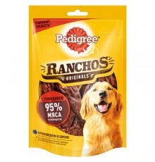 Лакомство для собак Ranchos мясные ломтики с говядиной Pedigree 58гр