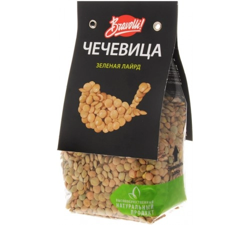 Чечевица зеленая BRAVOLLI 350 гр Чечевица зеленая BRAVOLLI 350 гр