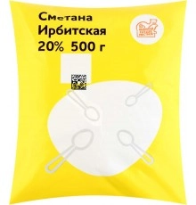 Сметана ф/п Ирбитская 500гр 20 %