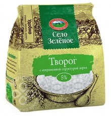 Творог пакет Село Зеленое 200 гр 5%
