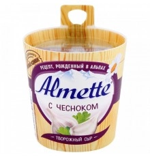 Сыр творожный с чесноком Альметте 150г 60%