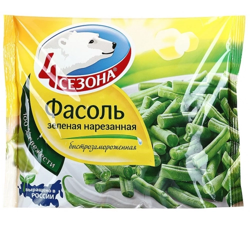Фасоль стручковая резанная замороженная 4 сезона Фасоль стручковая резанная замороженная 4 сезона