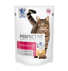 Корм для взрослых кошек Курица PERFECT FIT 650 гр