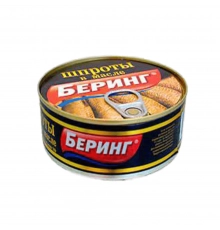 Шпроты крупные в масле Беринг 240 гр