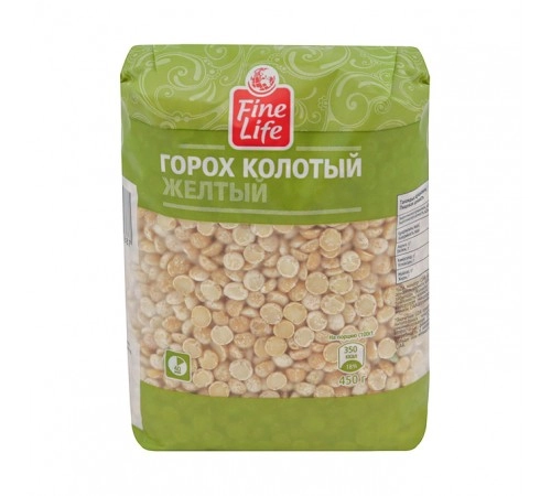 Горох колотый Fine Life 450г Горох колотый Fine Life 450г