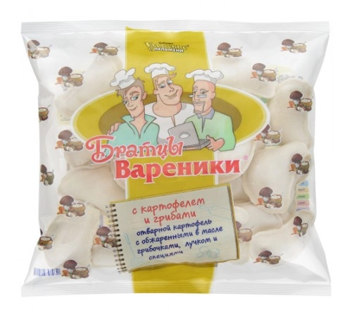 Вареники с картофелем и грибами Братцы Вареники 350г